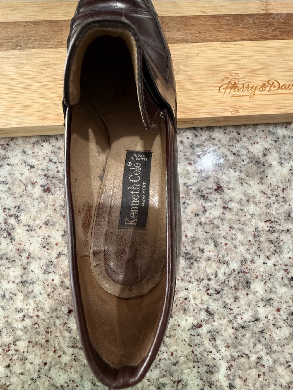 Classic Women’s Leather Penny Loafer Pump — Brown - Picture 2 of 9